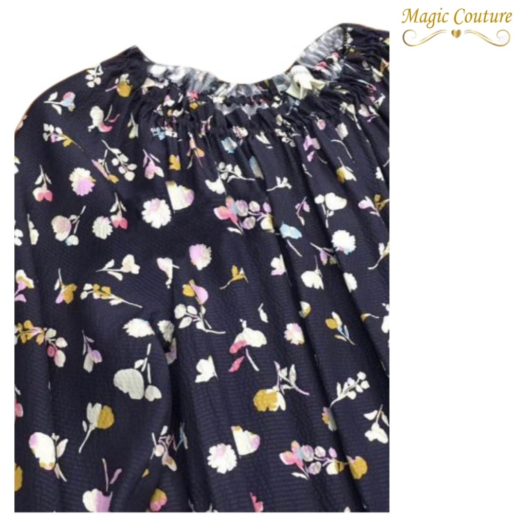 Rebecca Taylor Holly Flower Print Long Sleeve Navy Dress💙💙💙 - Picture 5 of 16